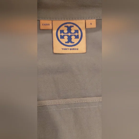 Tory Burch Tan Ruffle Front Trench Coat - Picture 10 of 10